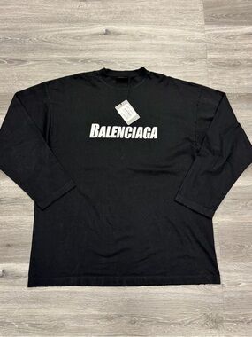 Balenciaga Boxy Logo L/S T-shirt